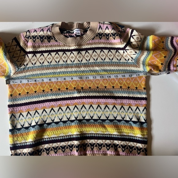 Minnie Rose Cotton Fairisle Crew Size Small - Picture 7 of 9